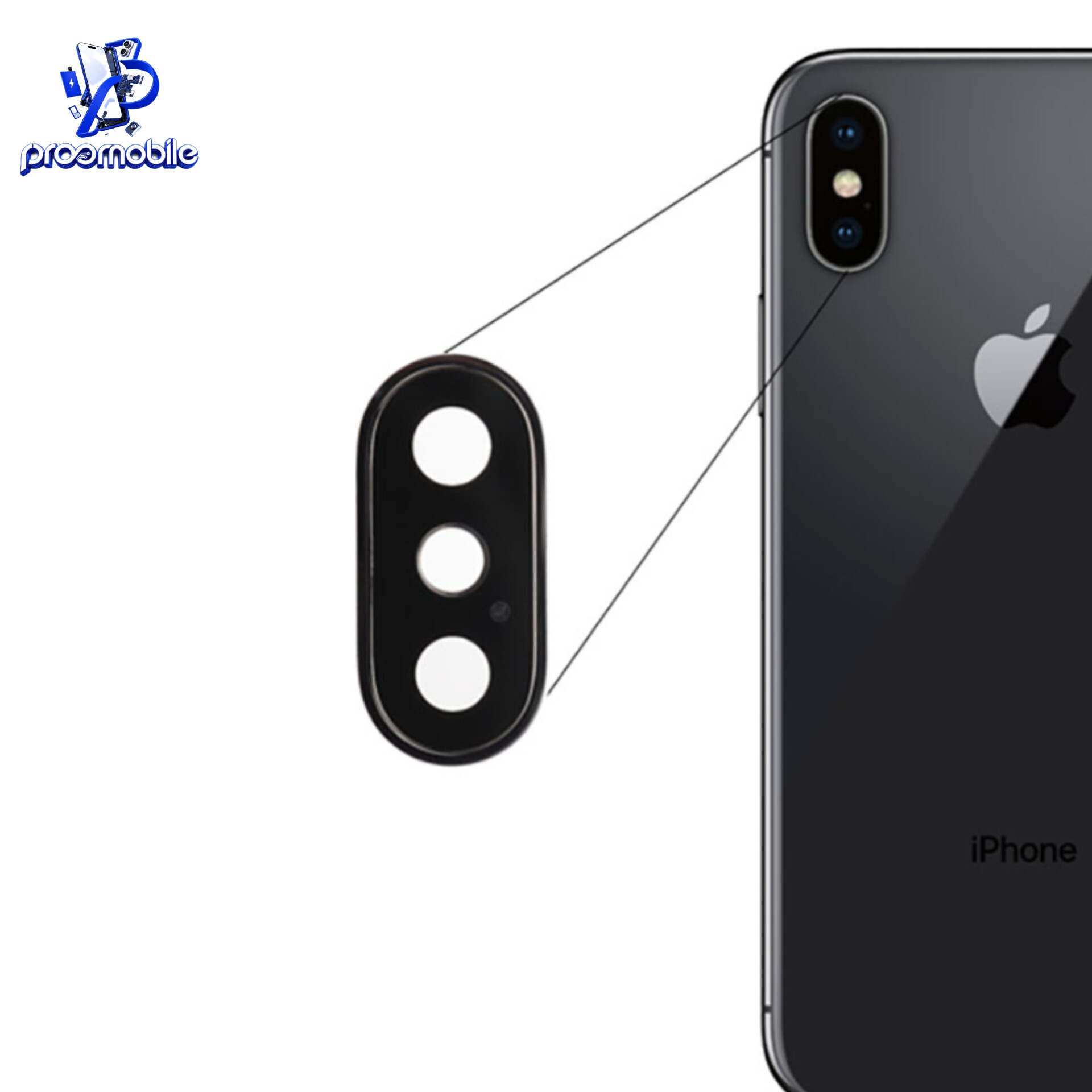 شیشه دوربین اصلی Apple iPhone X