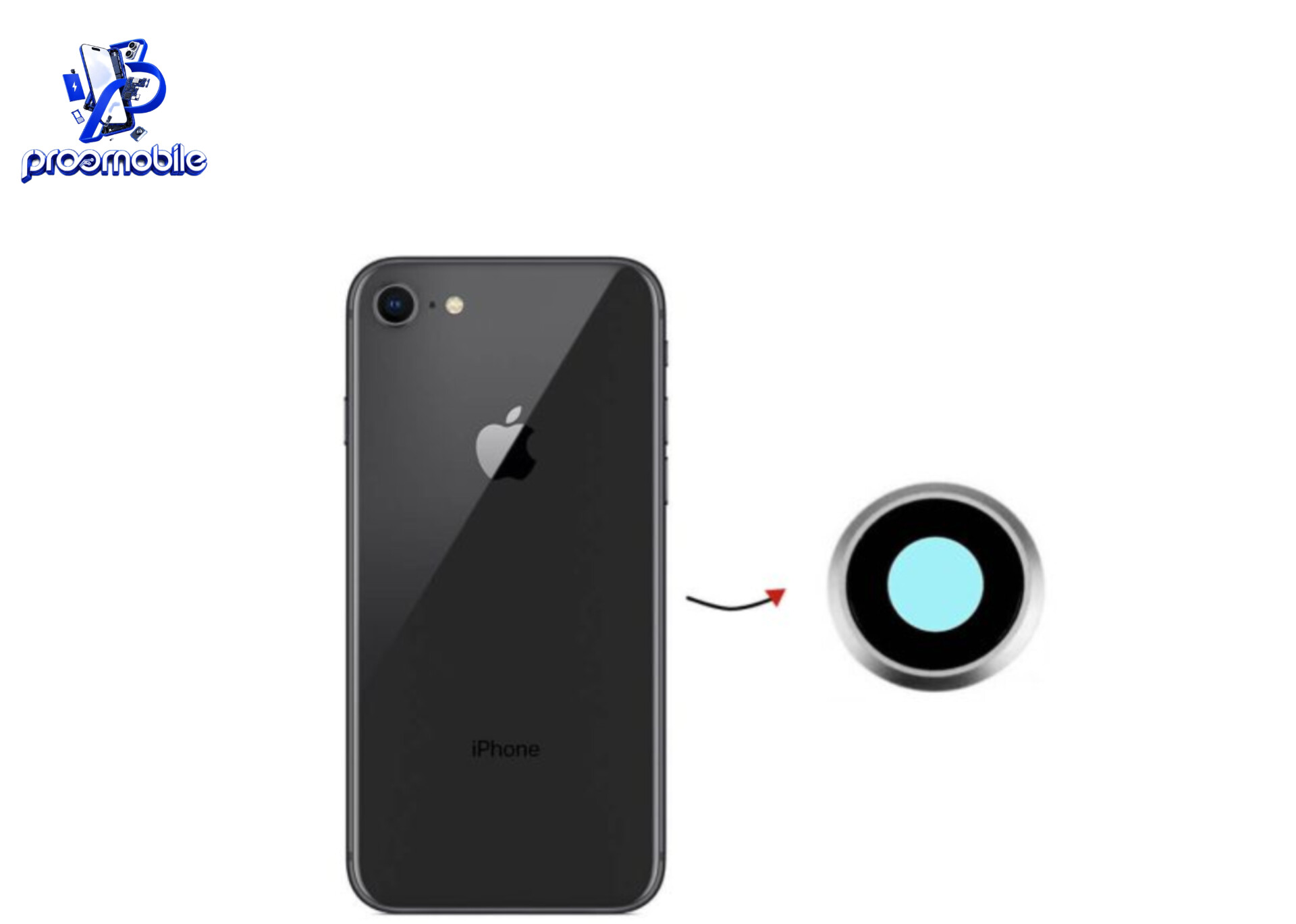شیشه دوربین اصلی Apple iPhone 8