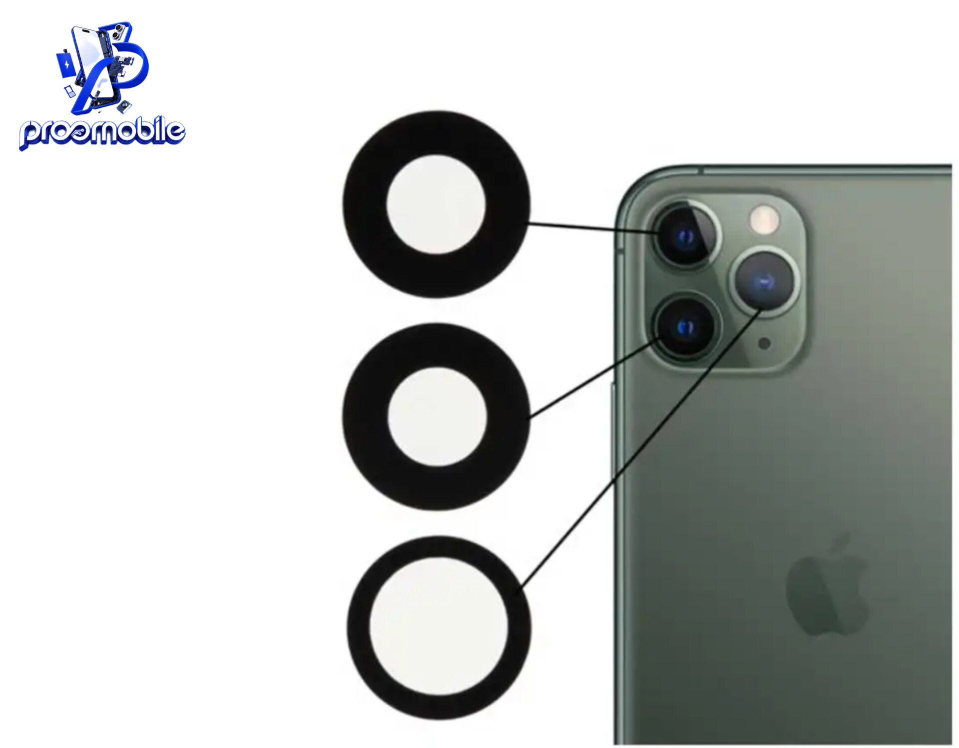 شیشه دوربین اصلی Apple iPhone 11 Pro