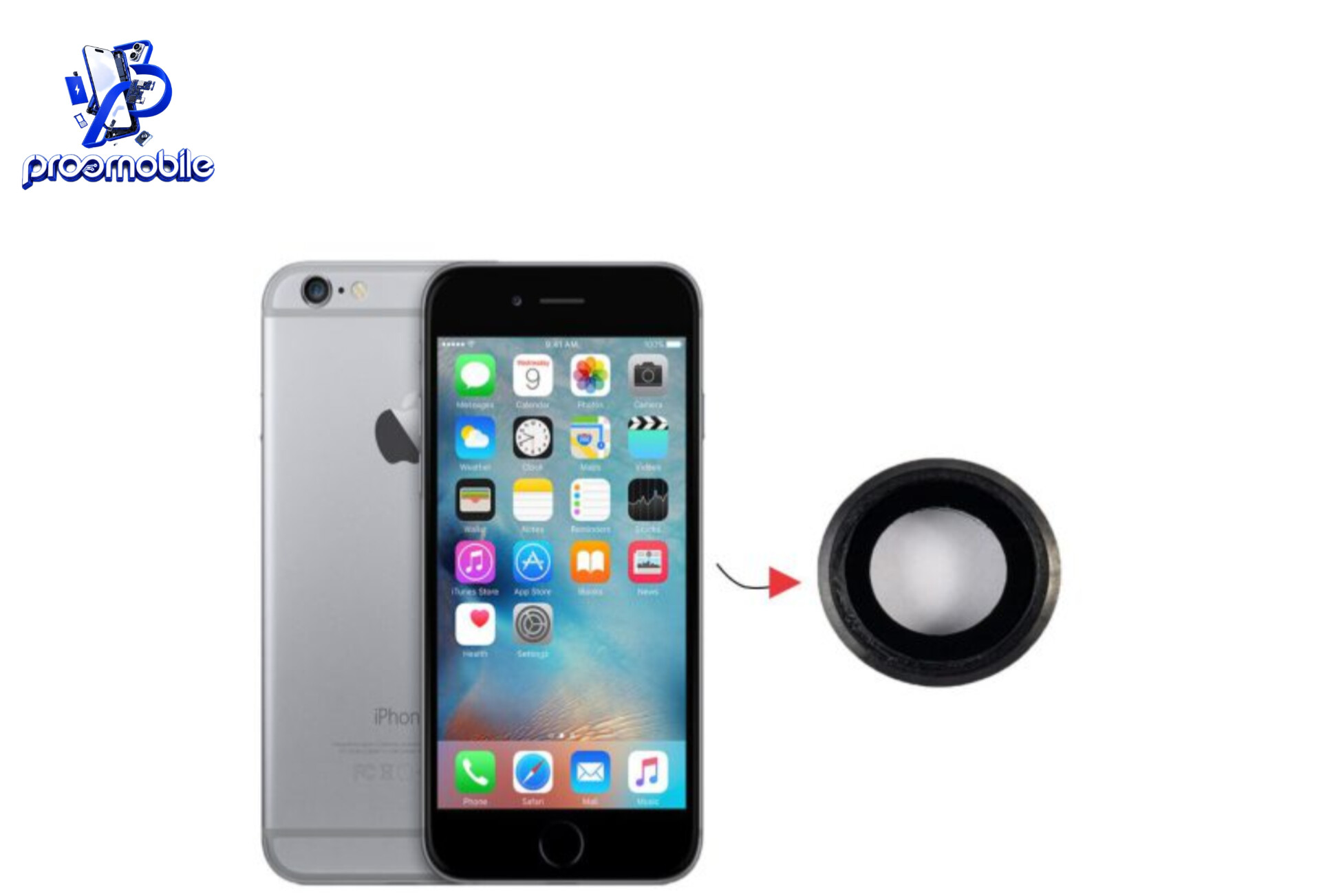 شیشه دوربین اصلی Apple iPhone 6