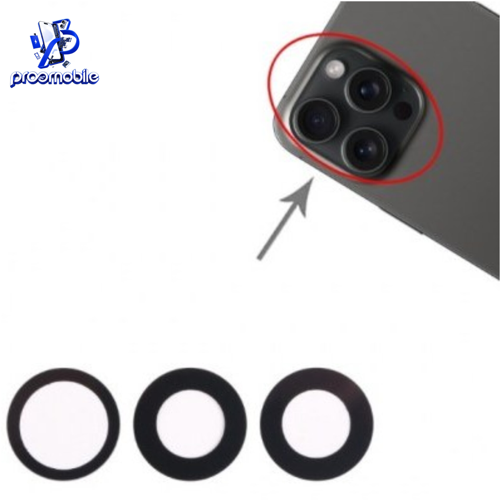 شیشه دوربین اصلی Apple iPhone 15 Pro