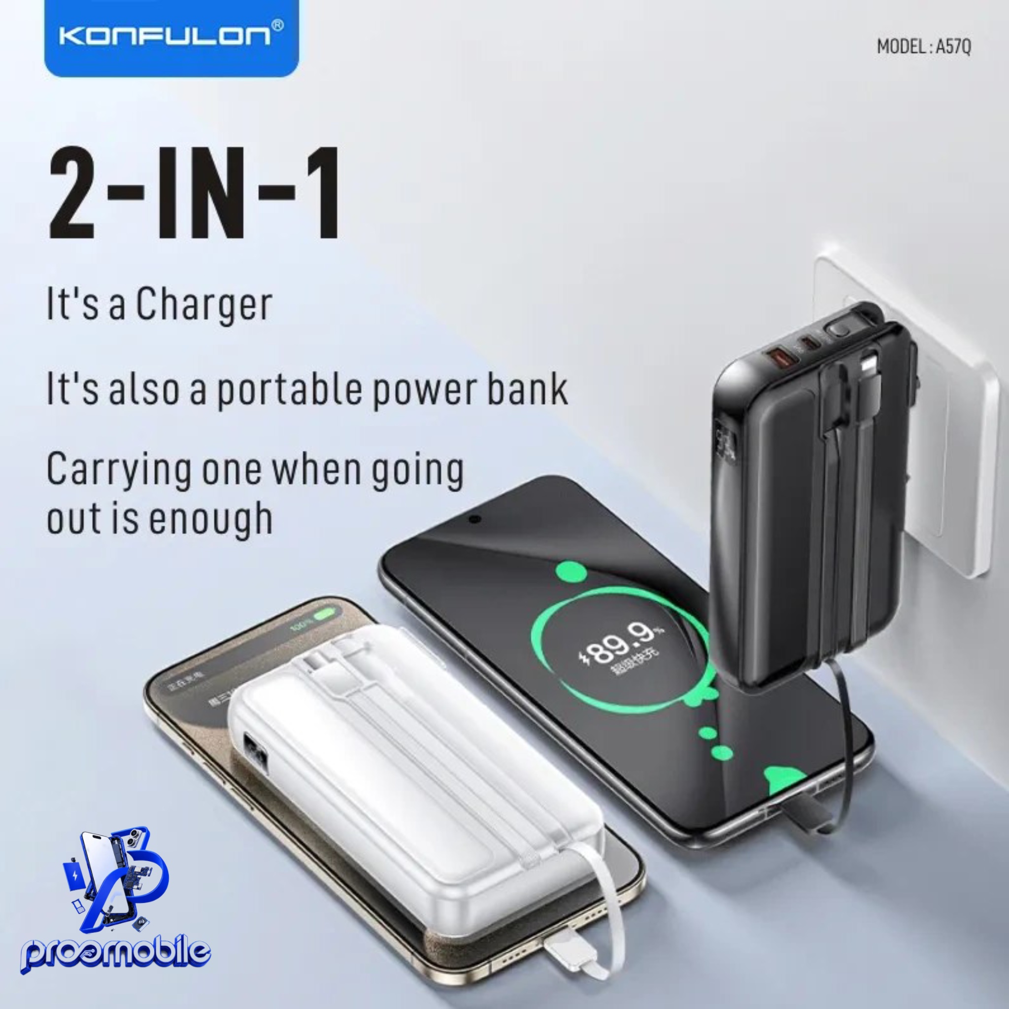 پاوربانک اصلی کانفلون Konfulon A57Q 20000mAh 22.5W